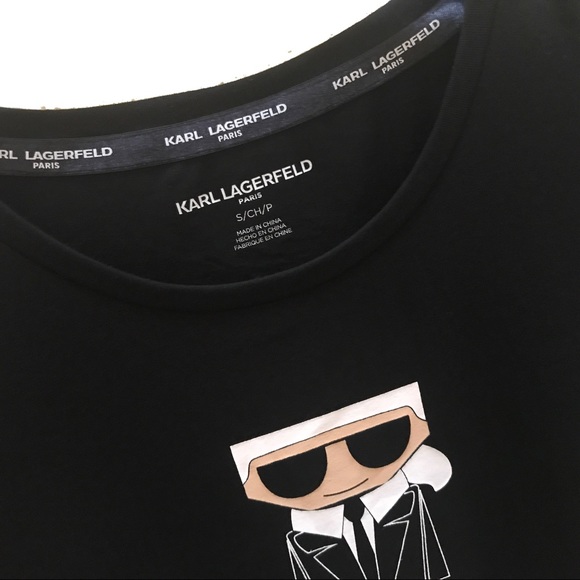 SOLD Karl Lagerfeld Bonjour Paris Tee - Picture 2 of 7